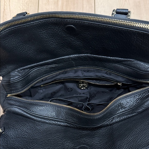 Tory Burch Black Leather Satchel with Tassel - Picture 5 of 6